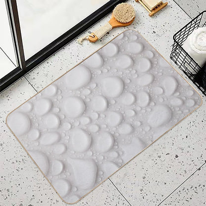 White Drop Relaxing  Repositionable Bath Mat