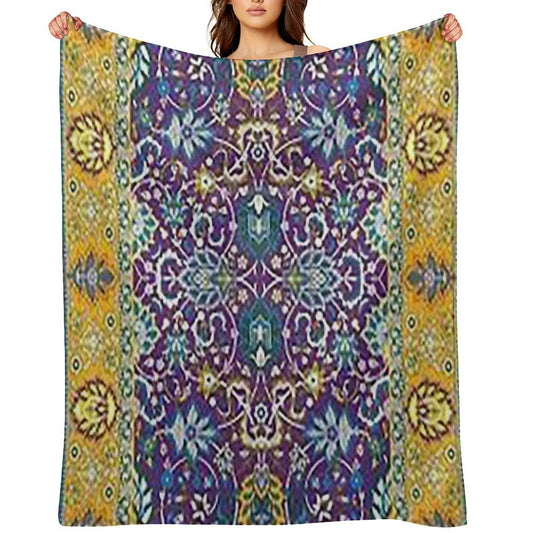 Oriental Rug Multi-functional Throw Blanket