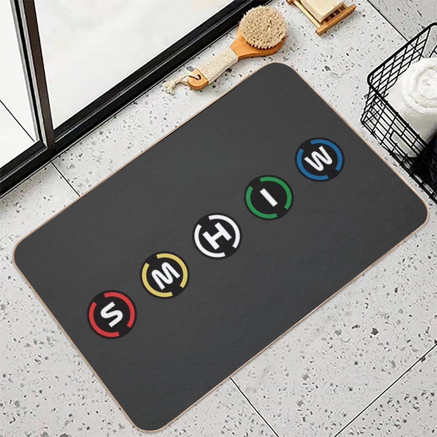 2021 Season Tyres Set (Gray BG) Durable Bath Mat