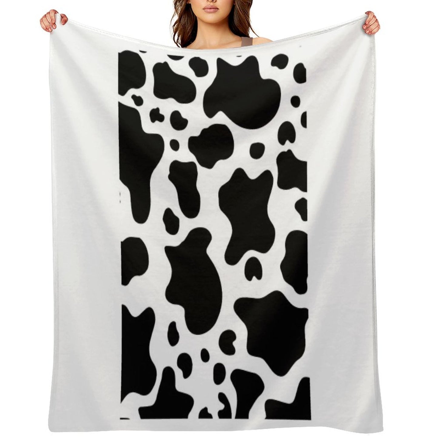 Cow Print Pattern Eco-conscious Throw Blanket