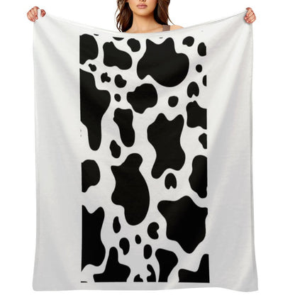 Cow Print Pattern Eco-conscious Throw Blanket