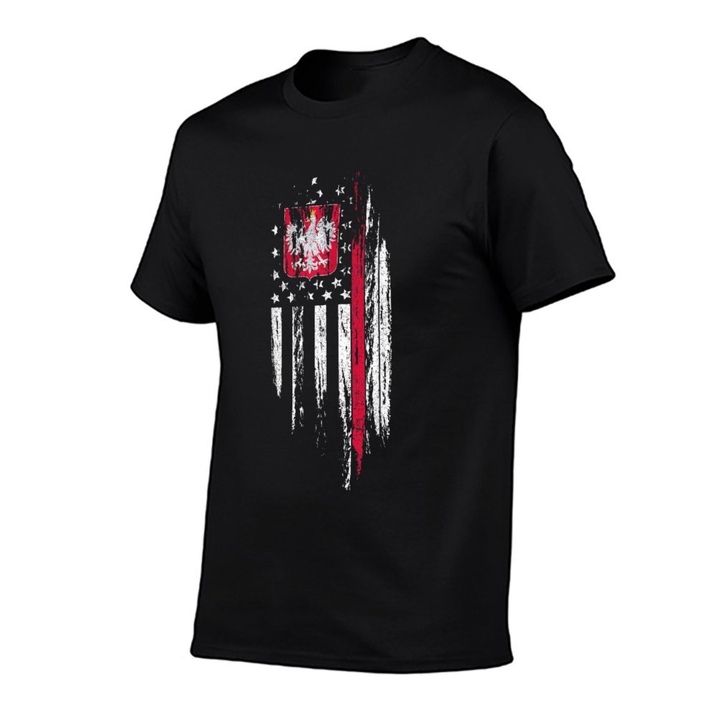 Polish American Combo Poland USA Polska Patriotic Gift  Oversized Silhouette T-Shirt