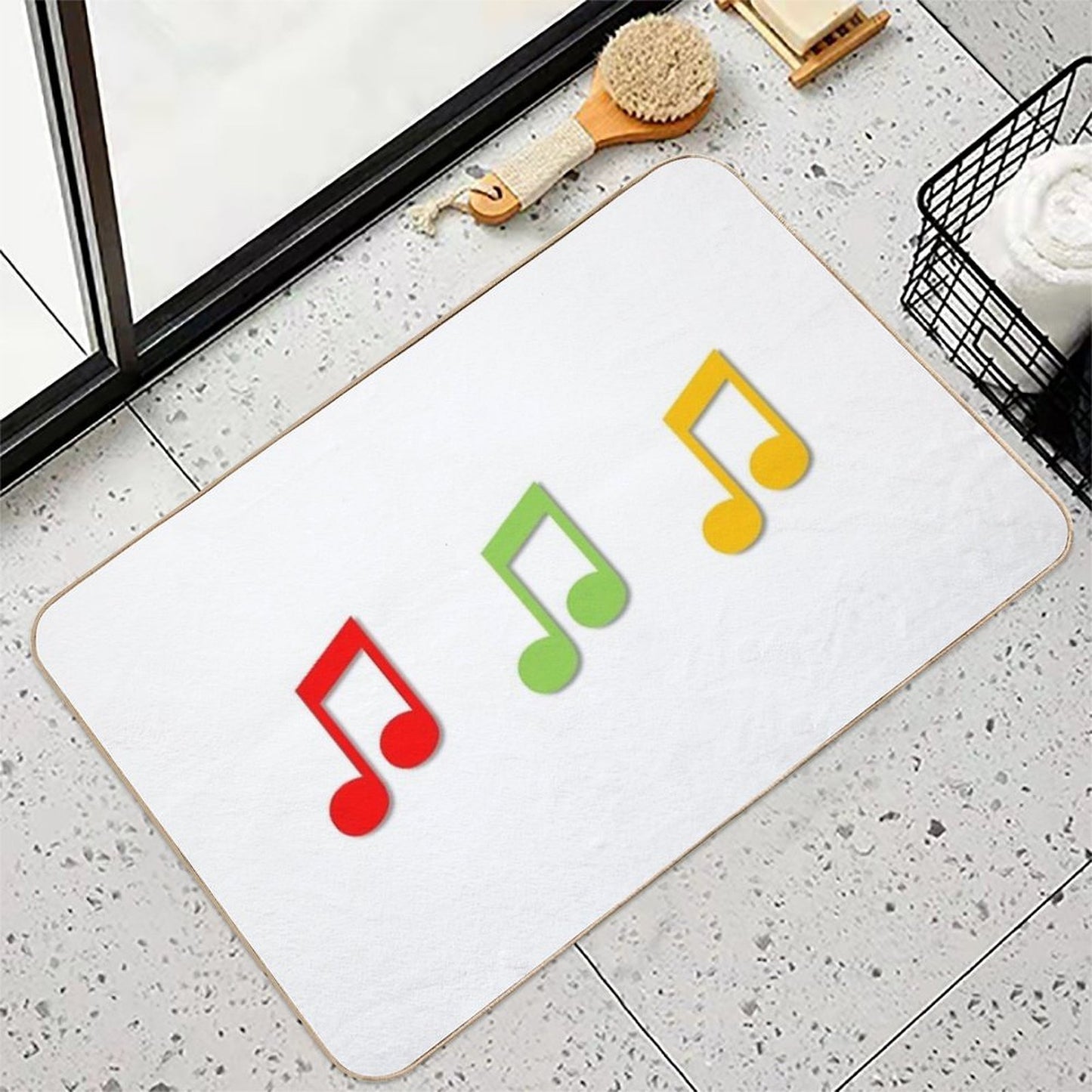 Three Notes  Stain-Proof Bath Mat
