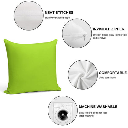 Lime Green Soft Multiple Sizes Throw Pillow