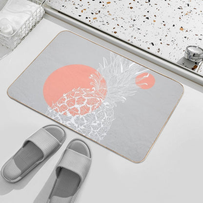 Pink Pinapple  Absorbent Bath Mat