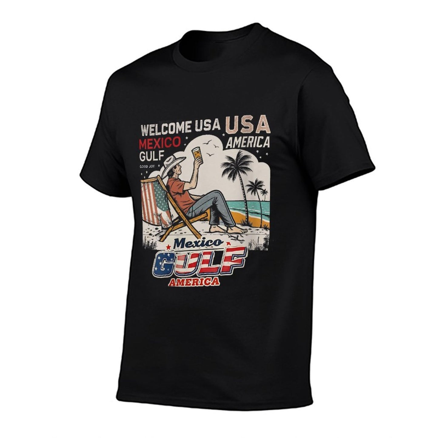 Womens Mexico Gulf America USA American America Retro Vintage  Durable T-Shirt