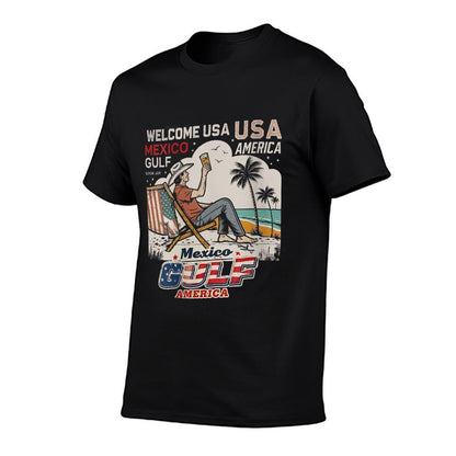 Womens Mexico Gulf America USA American America Retro Vintage  Durable T-Shirt