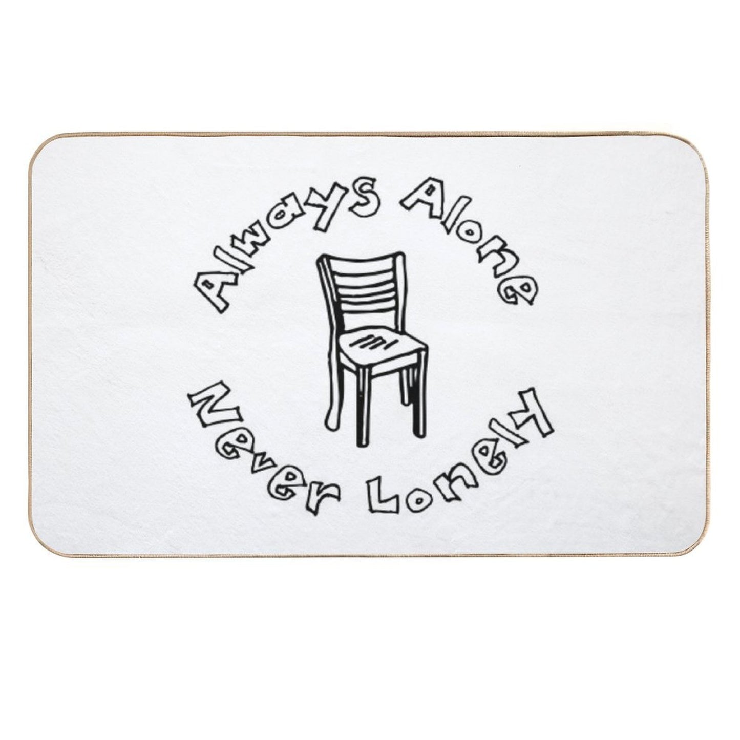 Scarfo 'Always Alone, Never Lonely' Logo  Absorbent Bath Mat