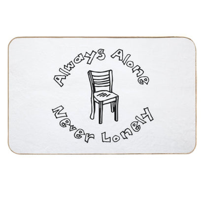 Scarfo 'Always Alone, Never Lonely' Logo  Absorbent Bath Mat