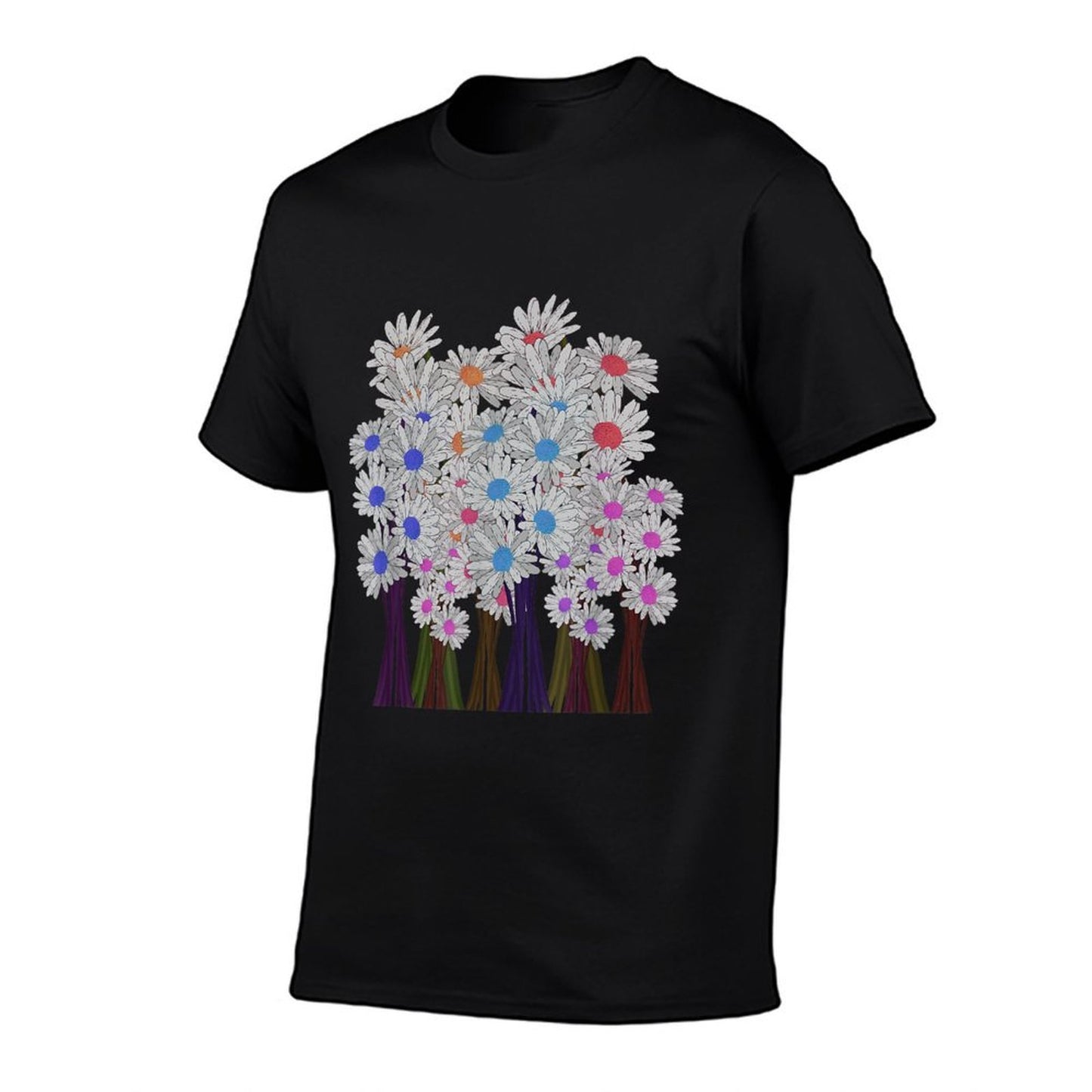 Flower Blossoms Botanical Wildflowers Daisy Botanical  Slim-fit Cut T-Shirt