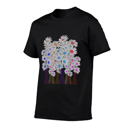Flower Blossoms Botanical Wildflowers Daisy Botanical  Slim-fit Cut T-Shirt