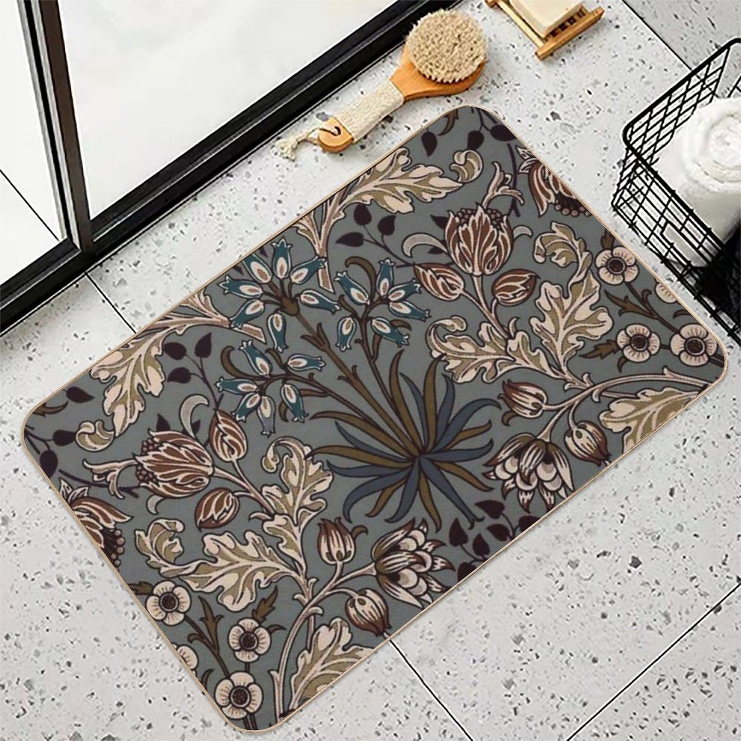 William Morris Fabric Design  Pet-Safe Bath Mat