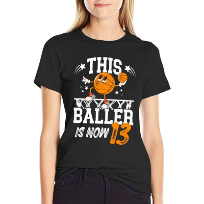 13th Basketball Birthday Thirteen Year Old Basketball Player Premium  Soft T-Shirt