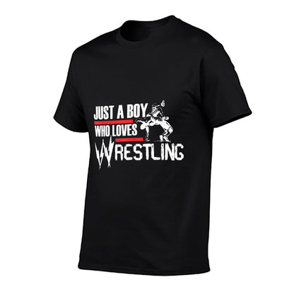 Just A Boy Who Loves Wrestling, Wrestler Wrestle, Fighter 2  Moisture-wicking T-Shirt