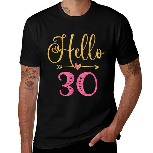Hello 30 Years Old Women's 30th Birthday  Oversized Silhouette T-Shirt