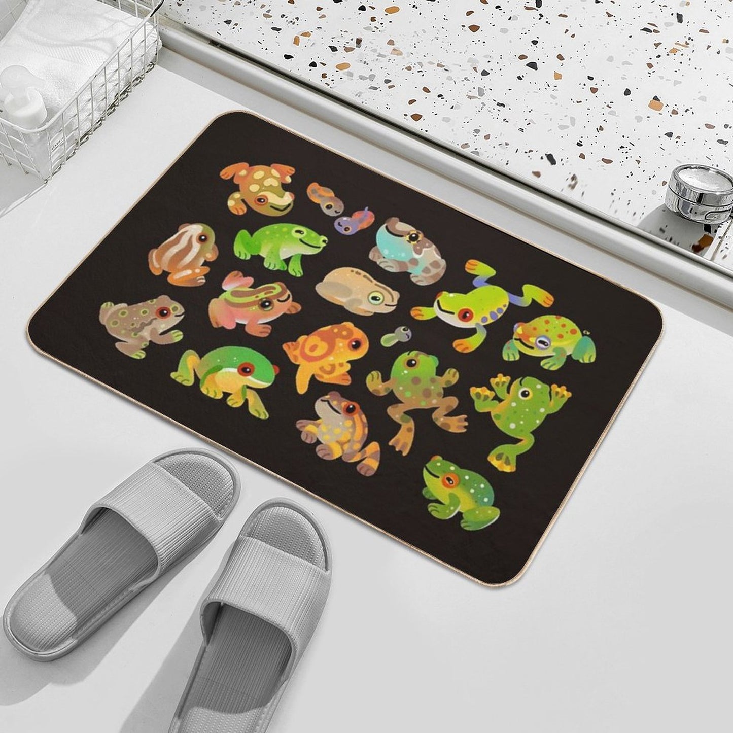Tree Frog - Dark  Odorless Bath Mat