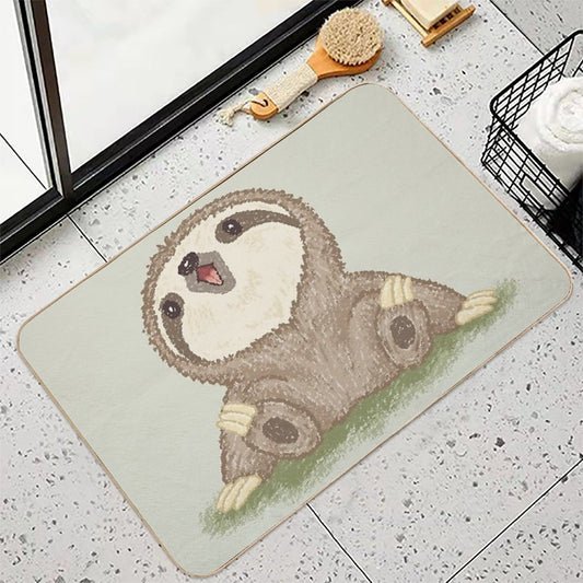 Happy Sloth  Pet-Safe Bath Mat