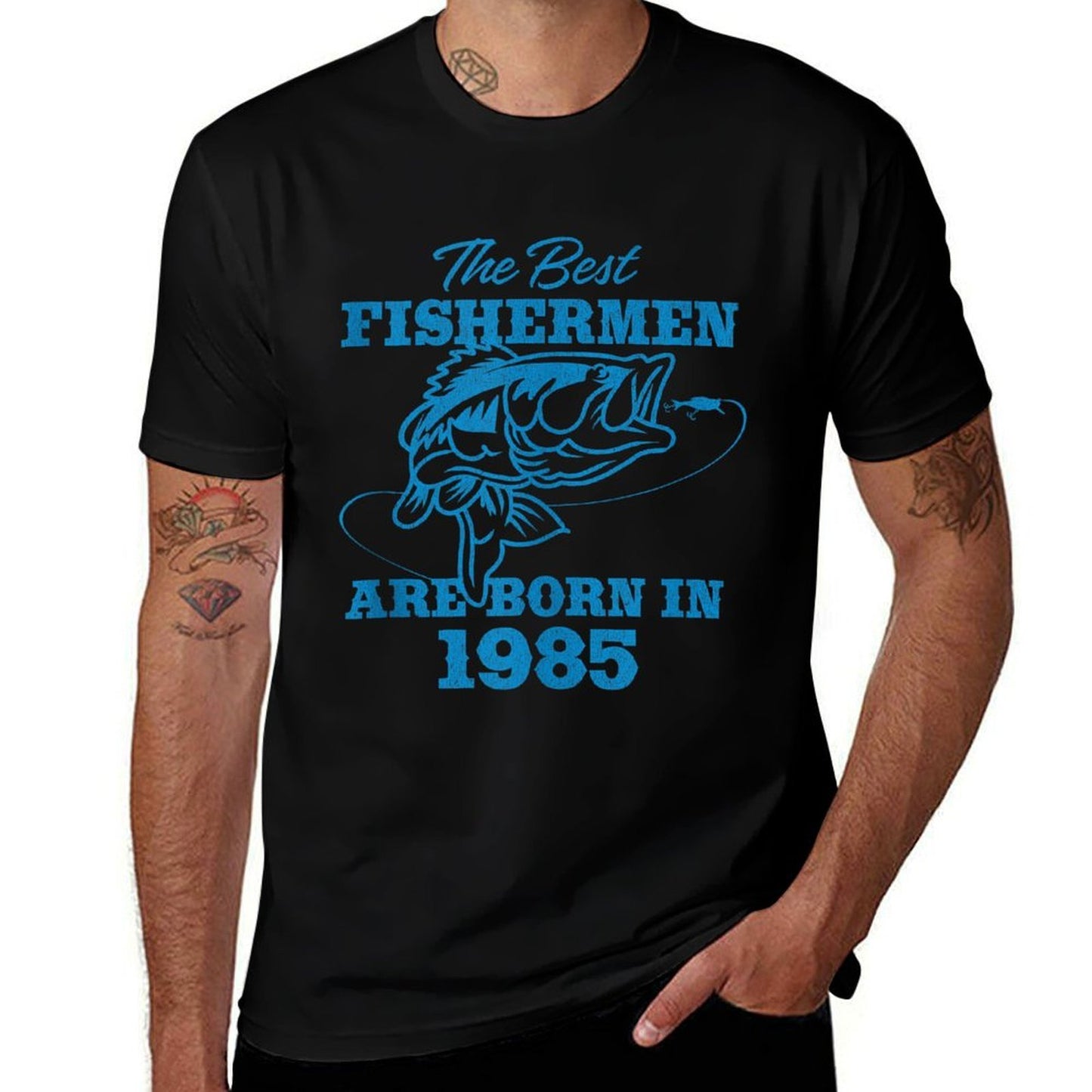 Mens 40 Year Old Fisherman Fishing 1985 40th Birthday  Eco-friendly Material T-Shirt