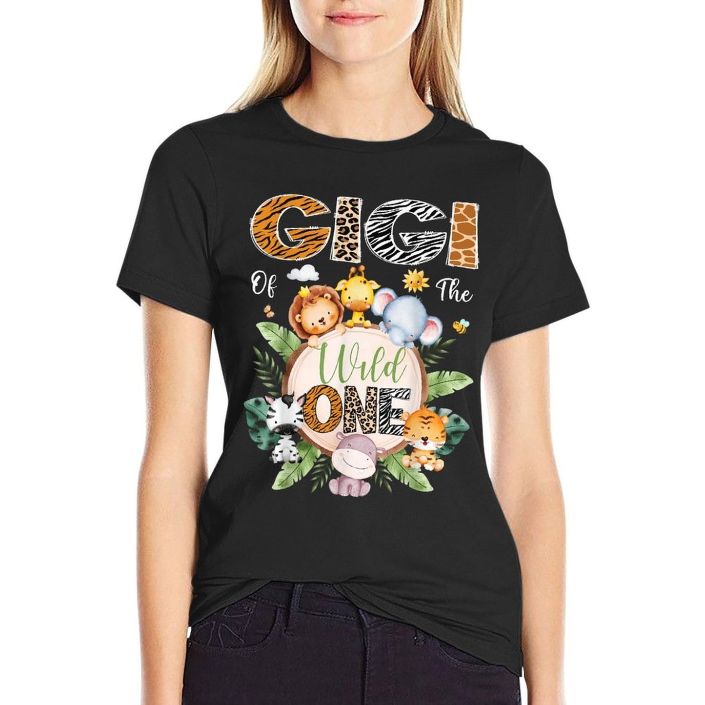 Gigi Of The Wild One 1St Birthday Safari Jungle Animal  Affordable Price T-Shirt