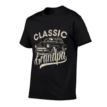Classic Grandpa Funny Saying Car Lover Men Dad Papa Grandpa  Heathered Texture T-Shirt