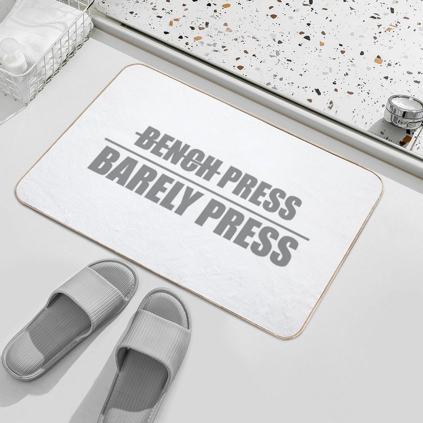 Bench Press, Barely Press  Versatile Bath Mat