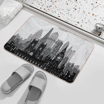 London Skyline  Easy Maintenance Bath Mat