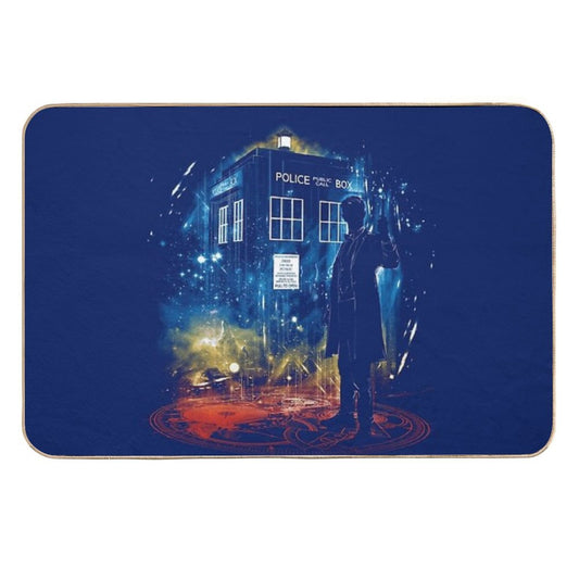 11th Time Storm-rainbow Version  Easy Maintenance Bath Mat