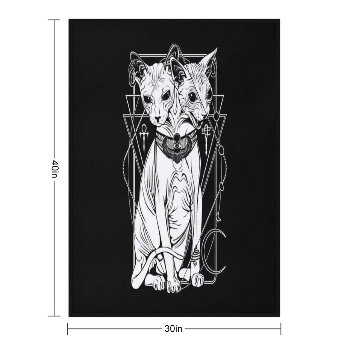 Bastet - The Cat Goddess Eco-conscious Throw Blanket