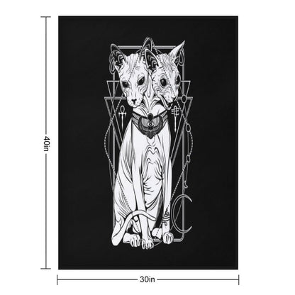 Bastet - The Cat Goddess Eco-conscious Throw Blanket