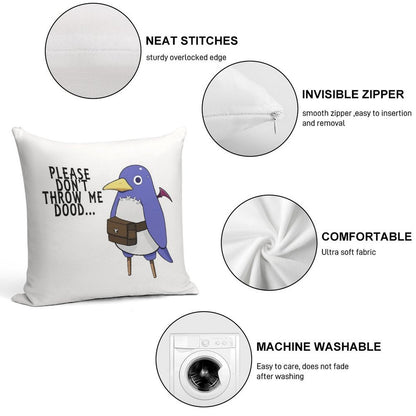 I'll Throw You Anyway Soft Hidden Zipper Throw Pillow