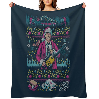 Hap, Hap, Happiest Sweater This Side of The Nuthouse Versatility Throw Blanket