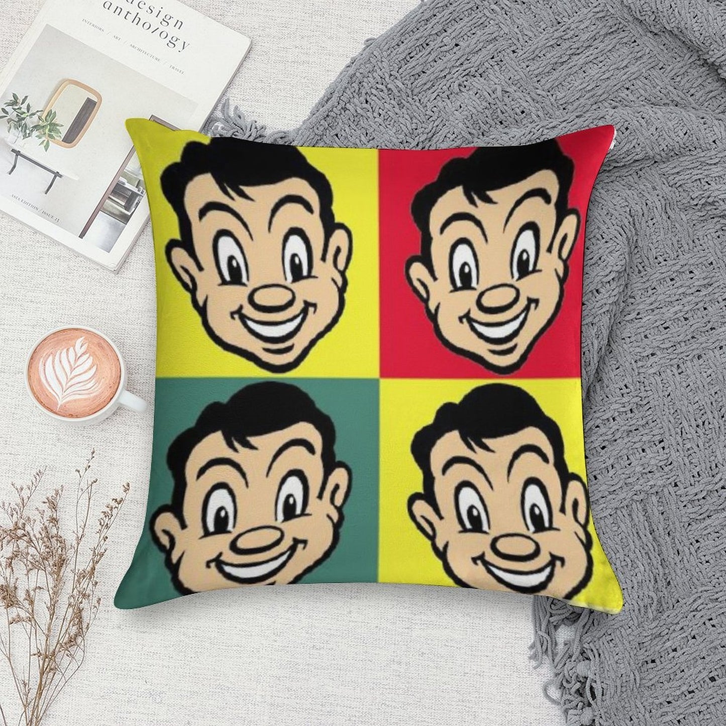 FOUR GUYS Soft Skin-Friendly Throw Pillow