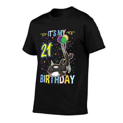 Its My 21st Birthday Orca Sea Animal  Easy-care T-Shirt