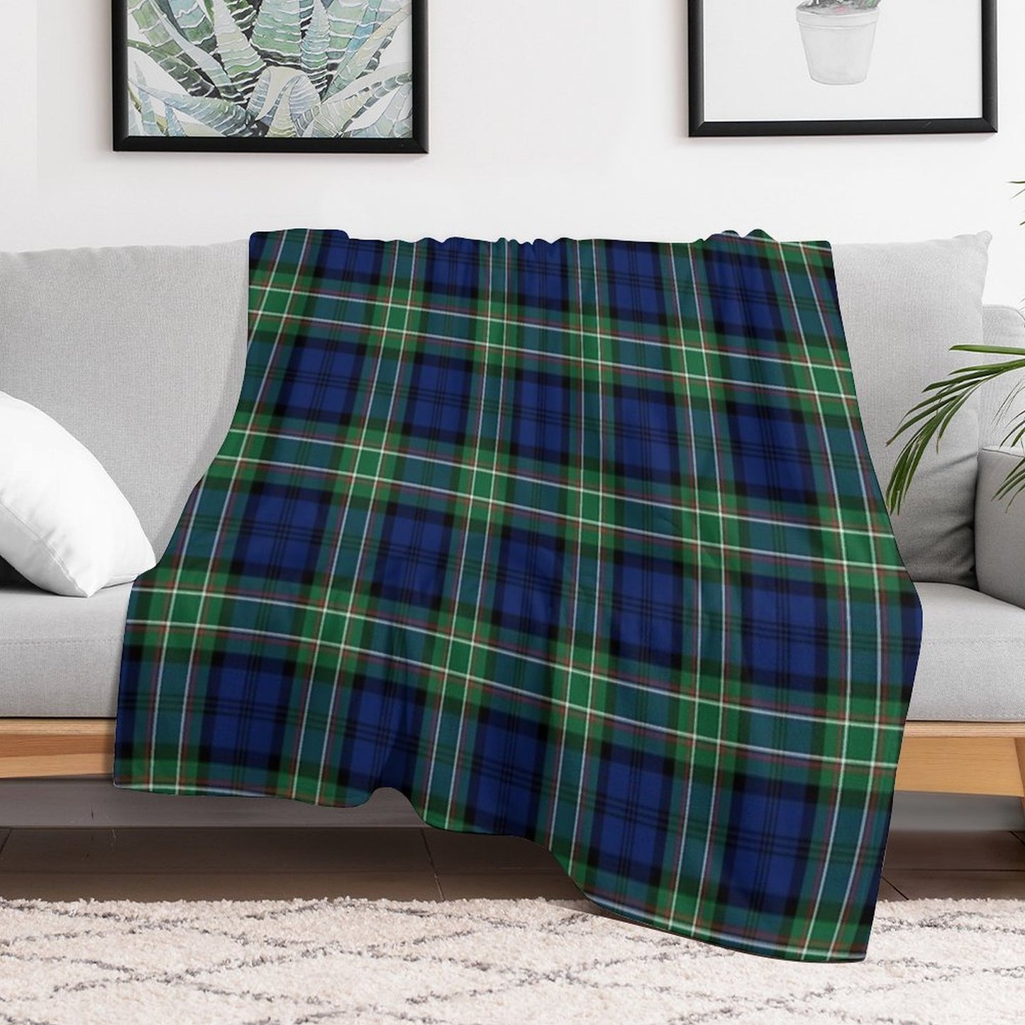 ALLAN Tartan ✧ Classic Clan & Family Name Tartan Pattern (also Allen, Alan) Shrink-resistant Throw Blanket