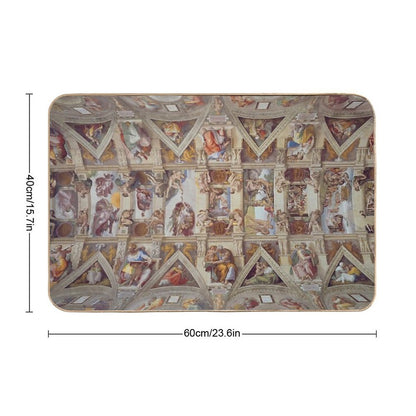 The Sistine Chapel - Michelangelo  Non-Slip Bath Mat