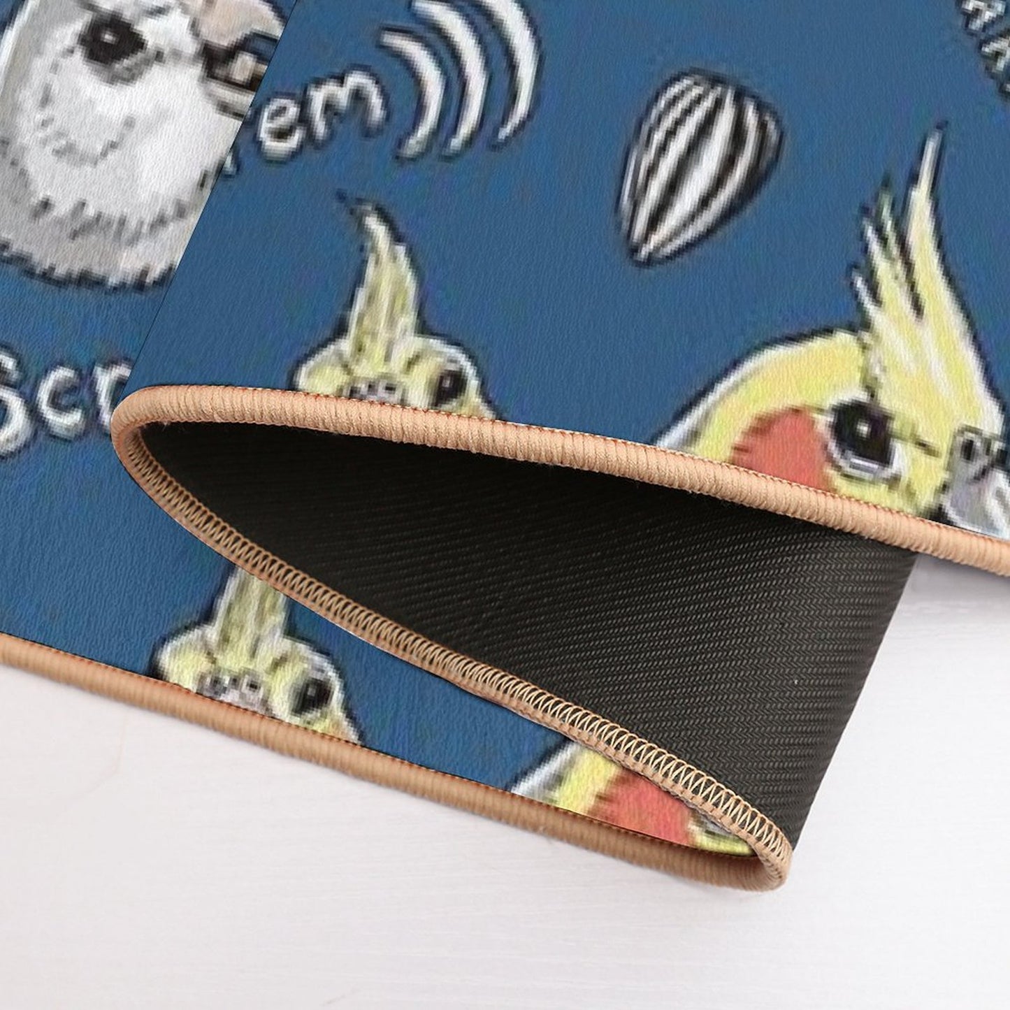 Cockatiel Screm  Slip-Resistant Bath Mat