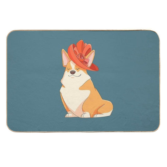 Queen Corgi  Repositionable Bath Mat