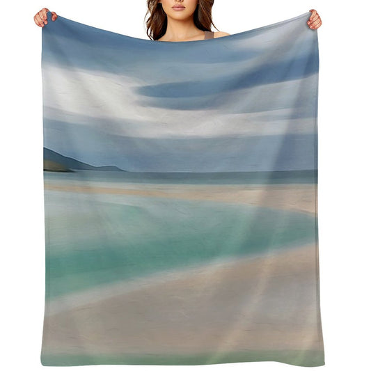 Isle of Harris Beach, Scotland Easy Care Throw Blanket