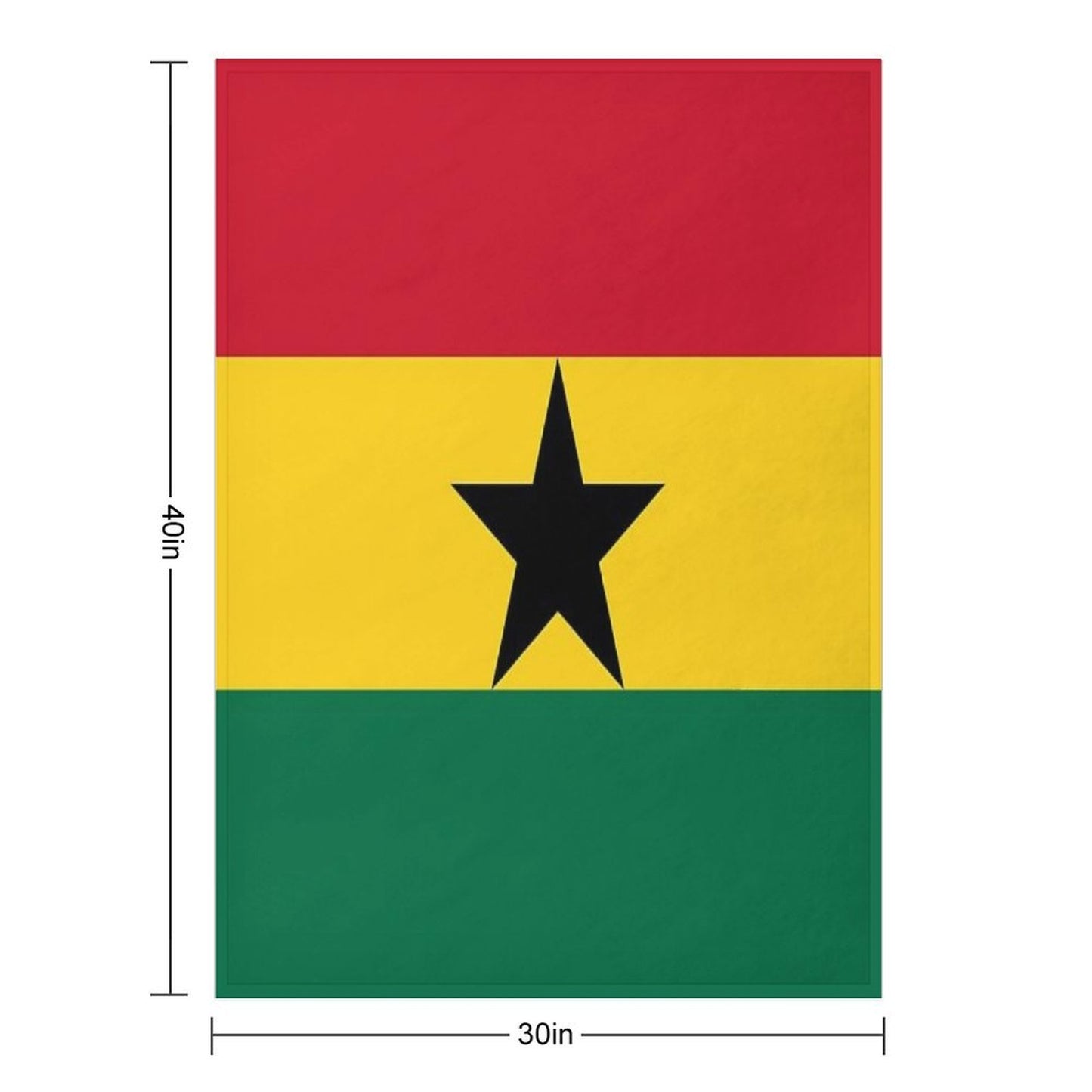 Ghana National Celebration Flag Premium Throw Blanket
