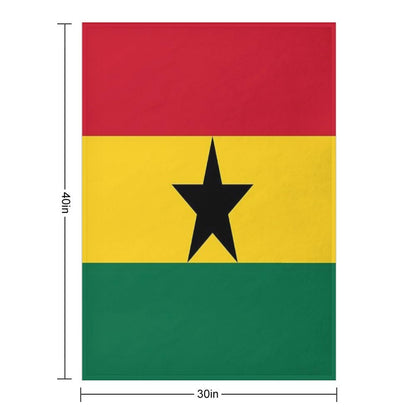 Ghana National Celebration Flag Premium Throw Blanket