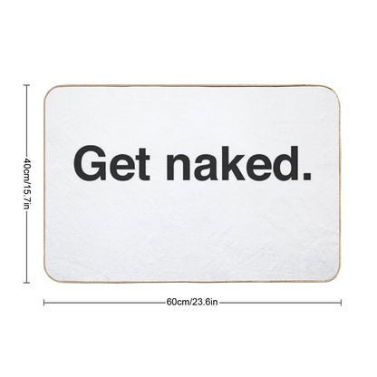 Get Naked - Black And White  Easy To Clean Bath Mat