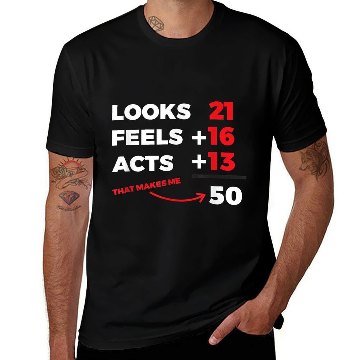 Funny 50th Birthday Born 1970  Ribbed Collar T-Shirt