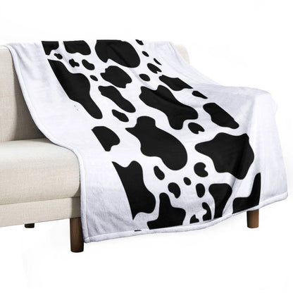 Cow Print Pattern Eco-conscious Throw Blanket