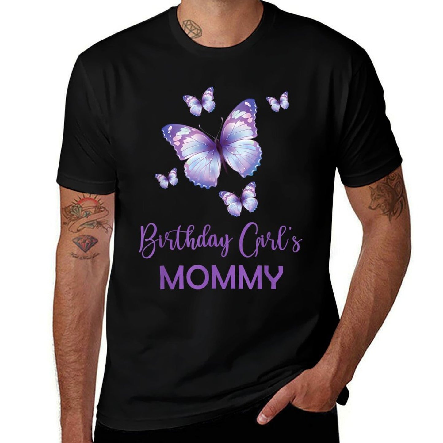 Mommy of The Birthday for Girl Butterfly Family 1st Birthday  Durable T-Shirt