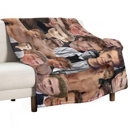 Hayden Christensen Photo Collage Machine-washable Throw Blanket