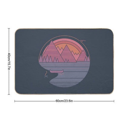 The Mountains Are Calling  Long-Lasting Bath Mat