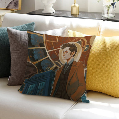 Ten Soft Short Plush Fabric Throw Pillow