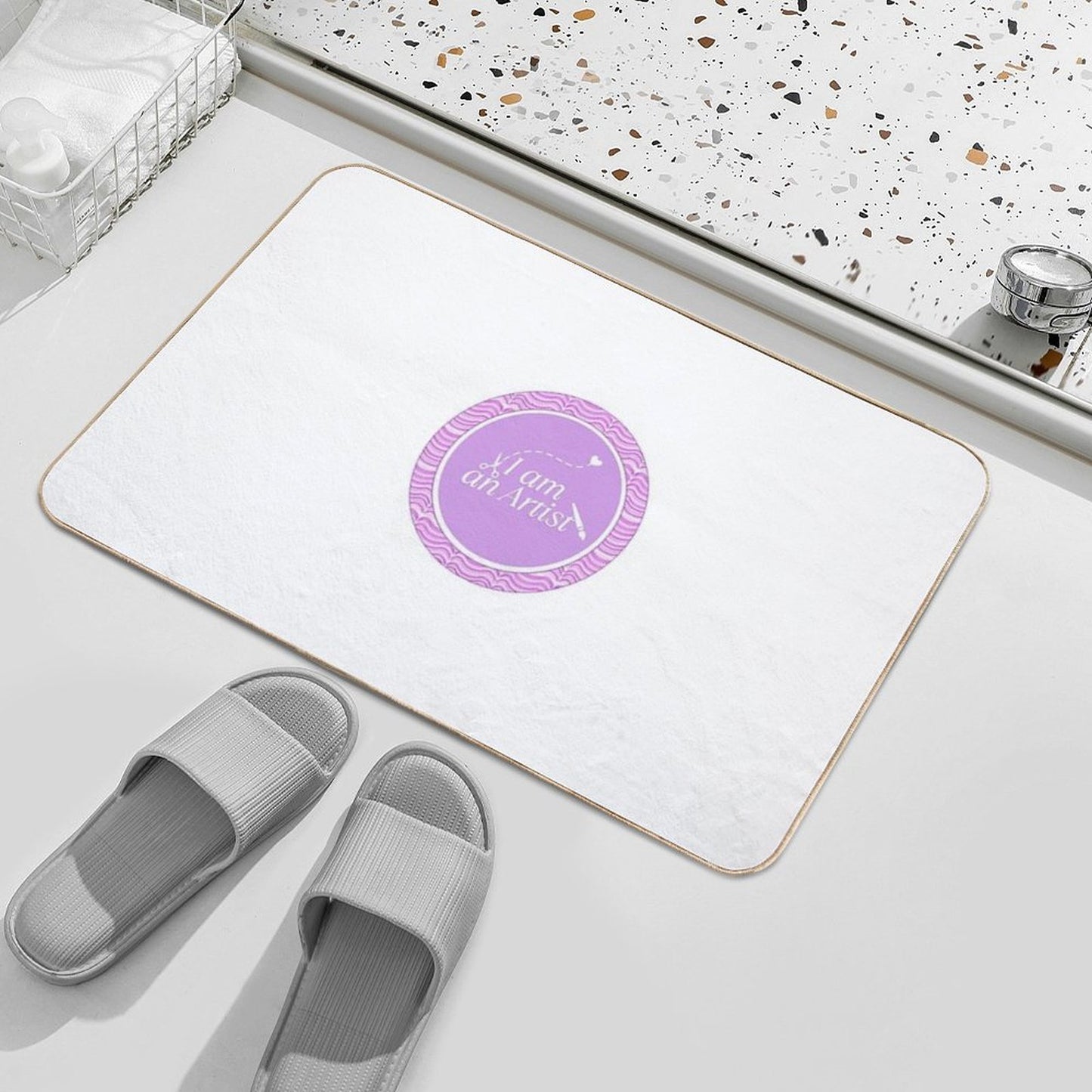 I Am An Artist  Pet-Safe Bath Mat
