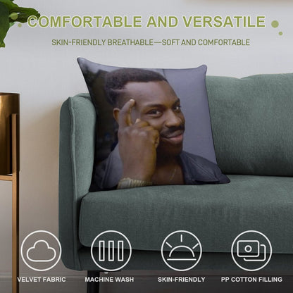 Roll Safe Thinking Meme Soft Luxury Feel Throw Pillow