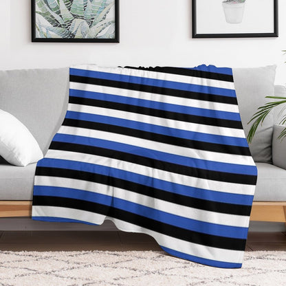 Bath Rugby Striped Club Colours Eco-conscious Throw Blanket